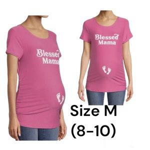 Time and Tru Maternity Graphic Tee
Blessed Mama Pink New Size M (8-10)